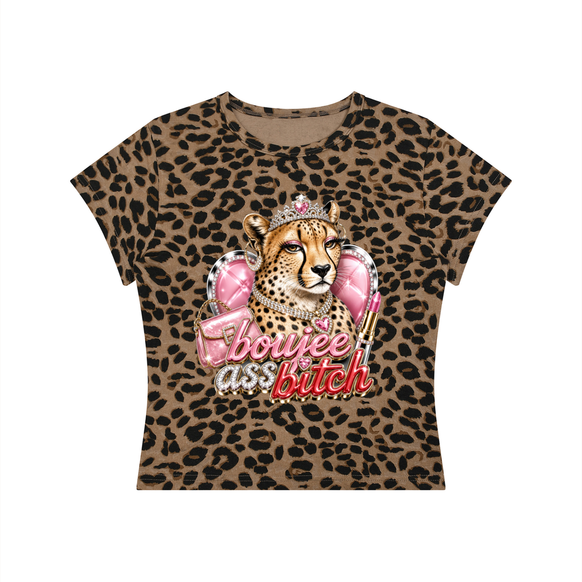 Women’s Leopard Print Baby T-Shirt