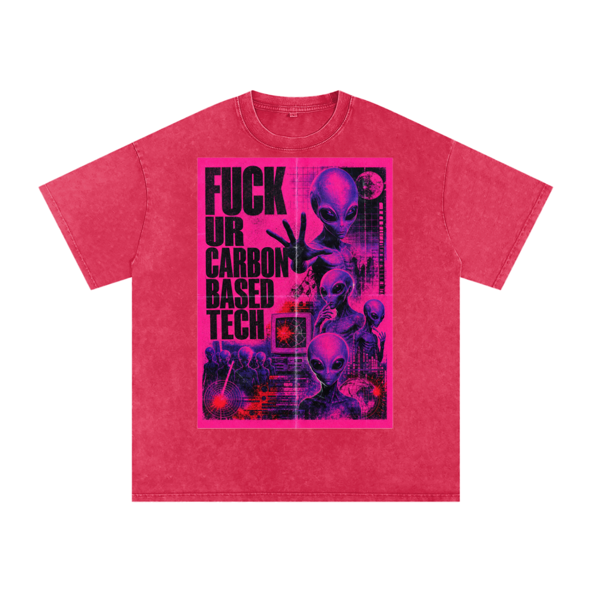 Fuck Your Carbon-Based Tech Oversized Cotton T-Shirt