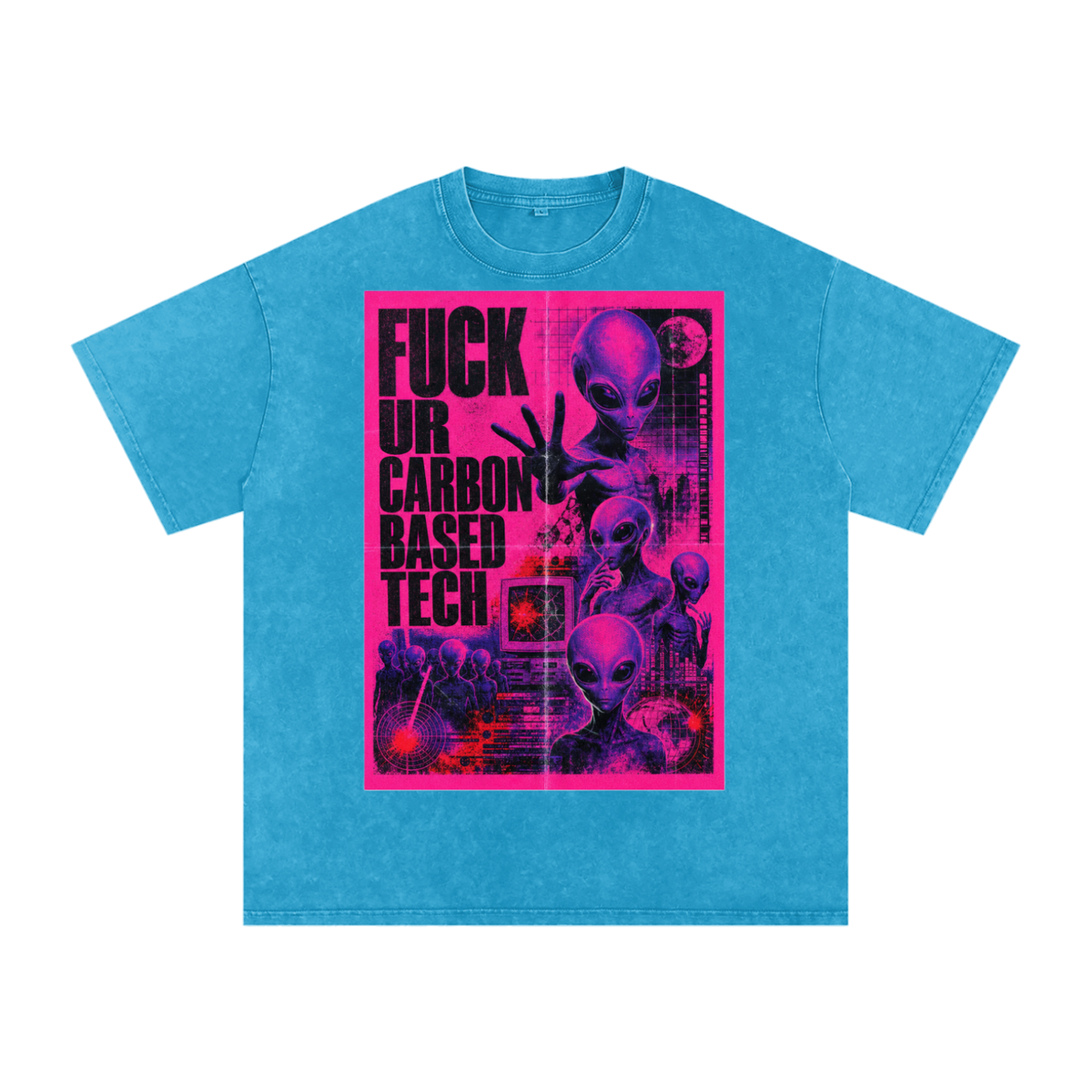 Fuck Your Carbon-Based Tech Oversized Cotton T-Shirt