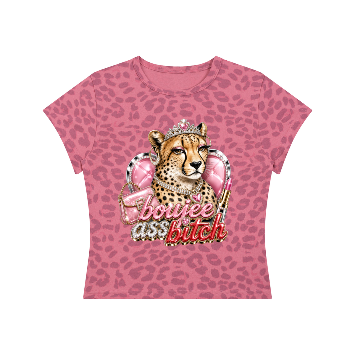 Women’s Leopard Print Baby T-Shirt