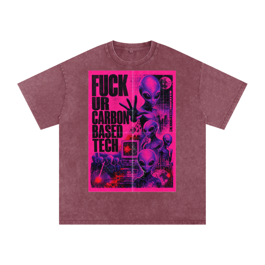 Fuck Your Carbon-Based Tech Oversized Cotton T-Shirt