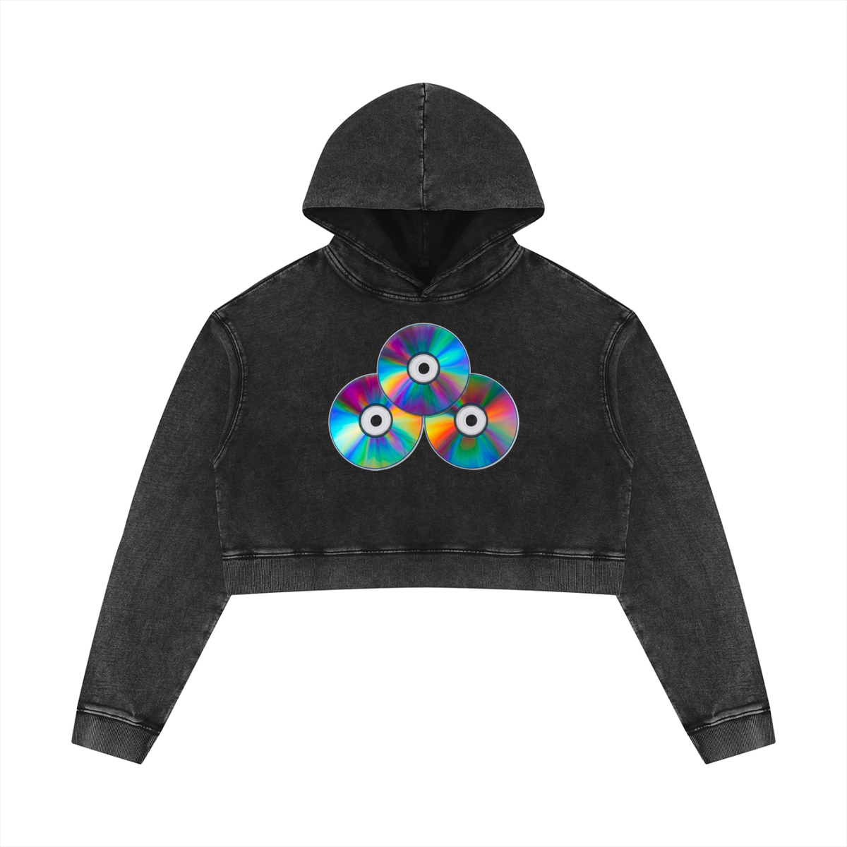 Holy Trinity Mineral Washed Crop Hoodie