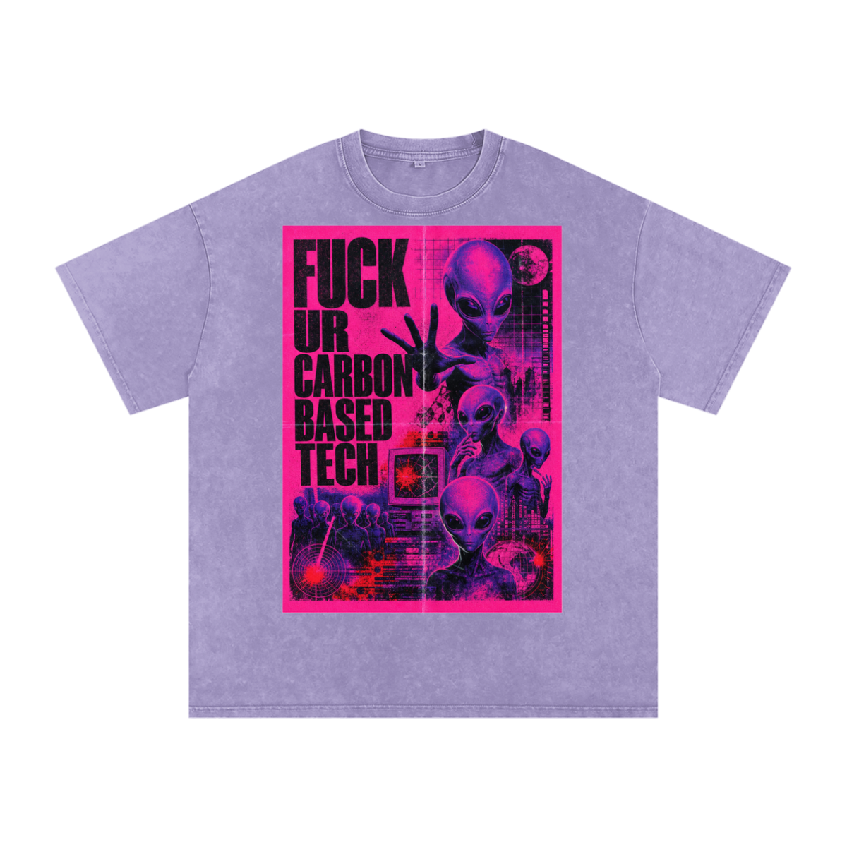 Fuck Your Carbon-Based Tech Oversized Cotton T-Shirt