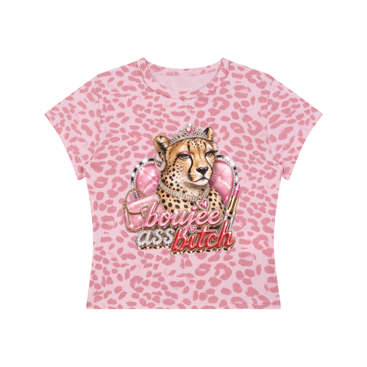 Women’s Leopard Print Baby T-Shirt