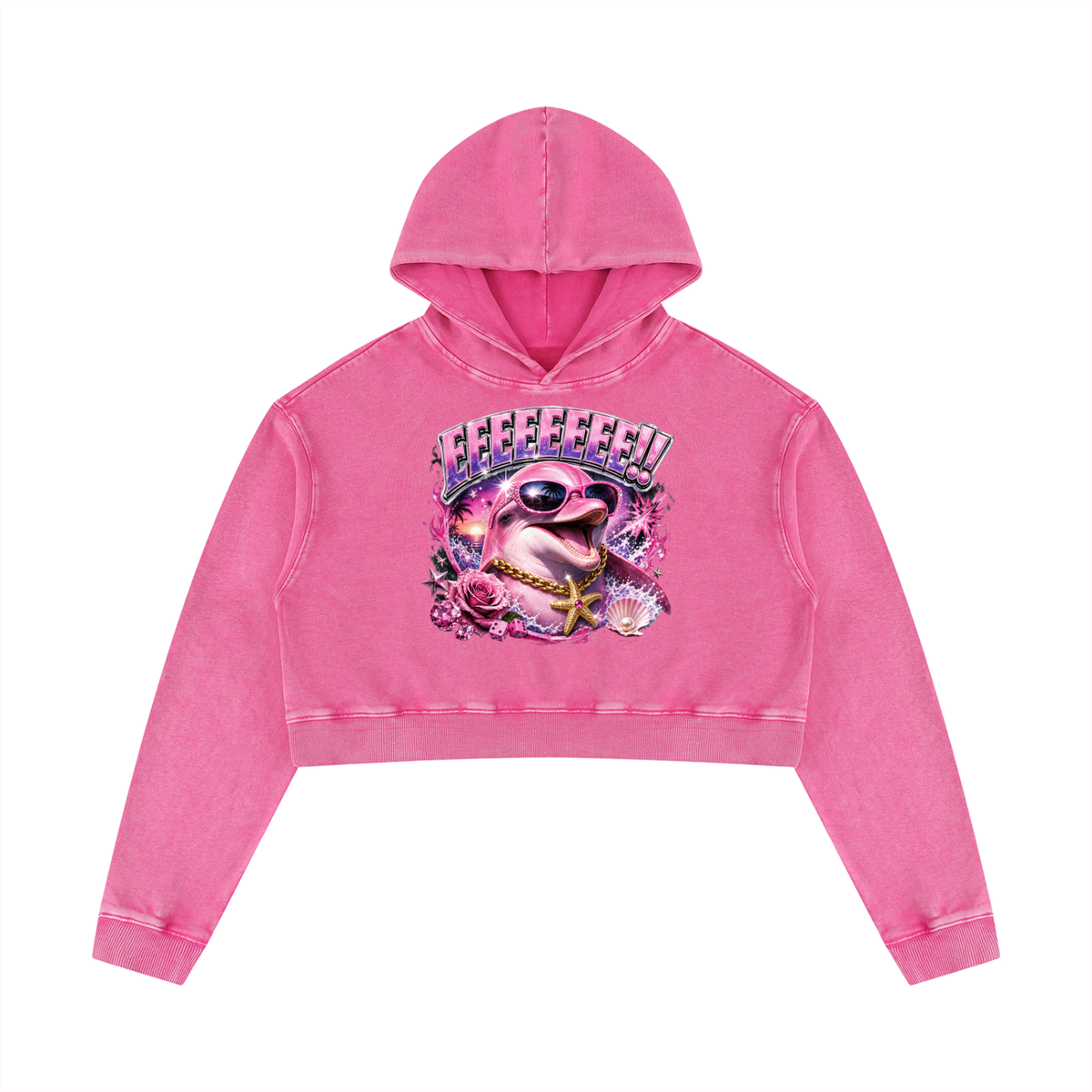 EEEEEEEEEE!!! Mineral Washed Crop Hoodie