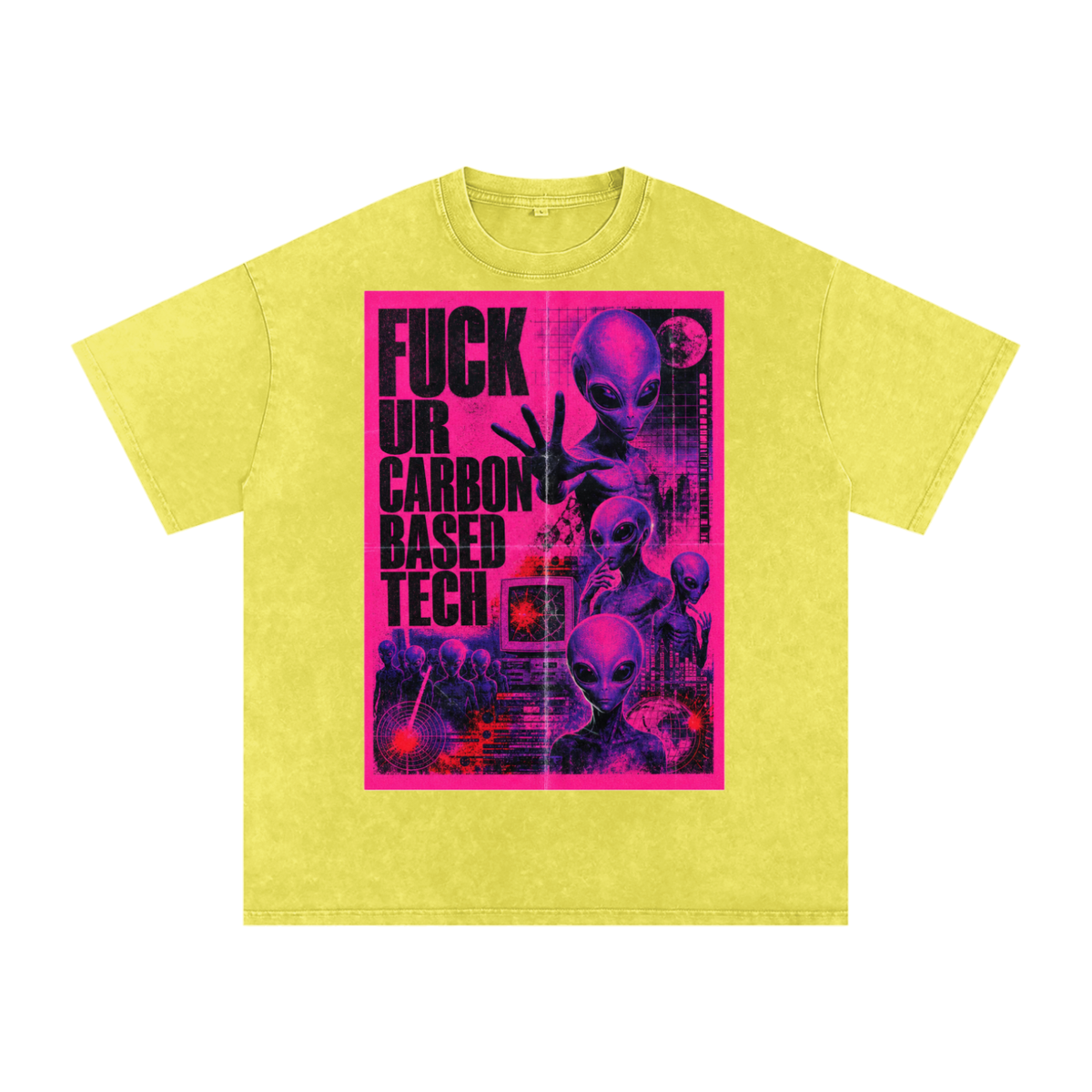 Fuck Your Carbon-Based Tech Oversized Cotton T-Shirt