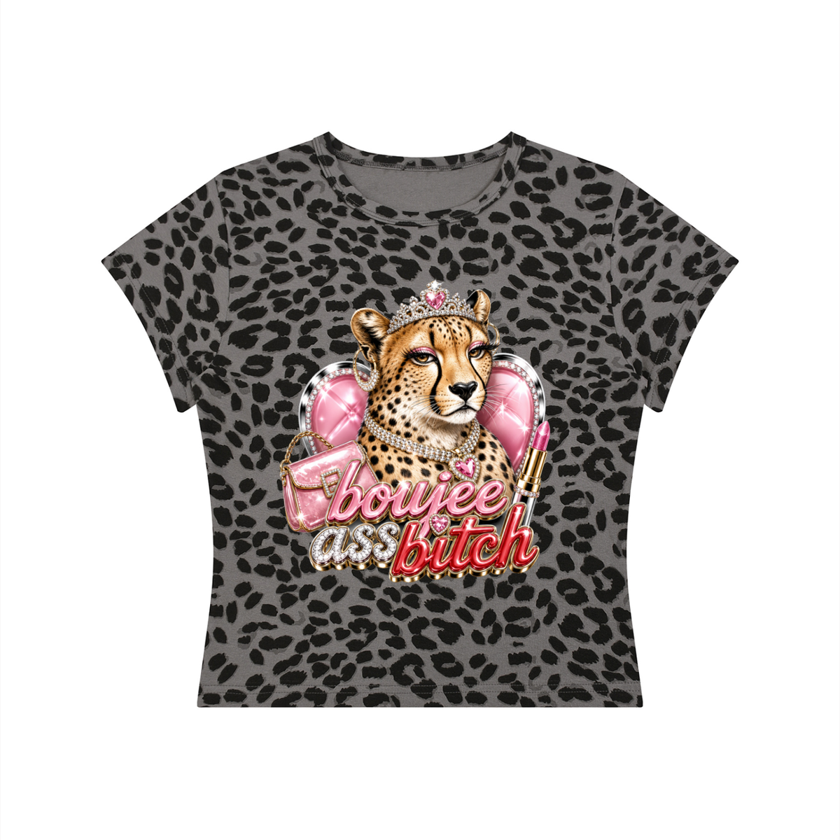 Women’s Leopard Print Baby T-Shirt