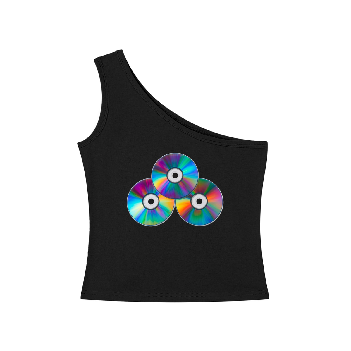 Holy Trinity One-Shoulder Crop Tank Top