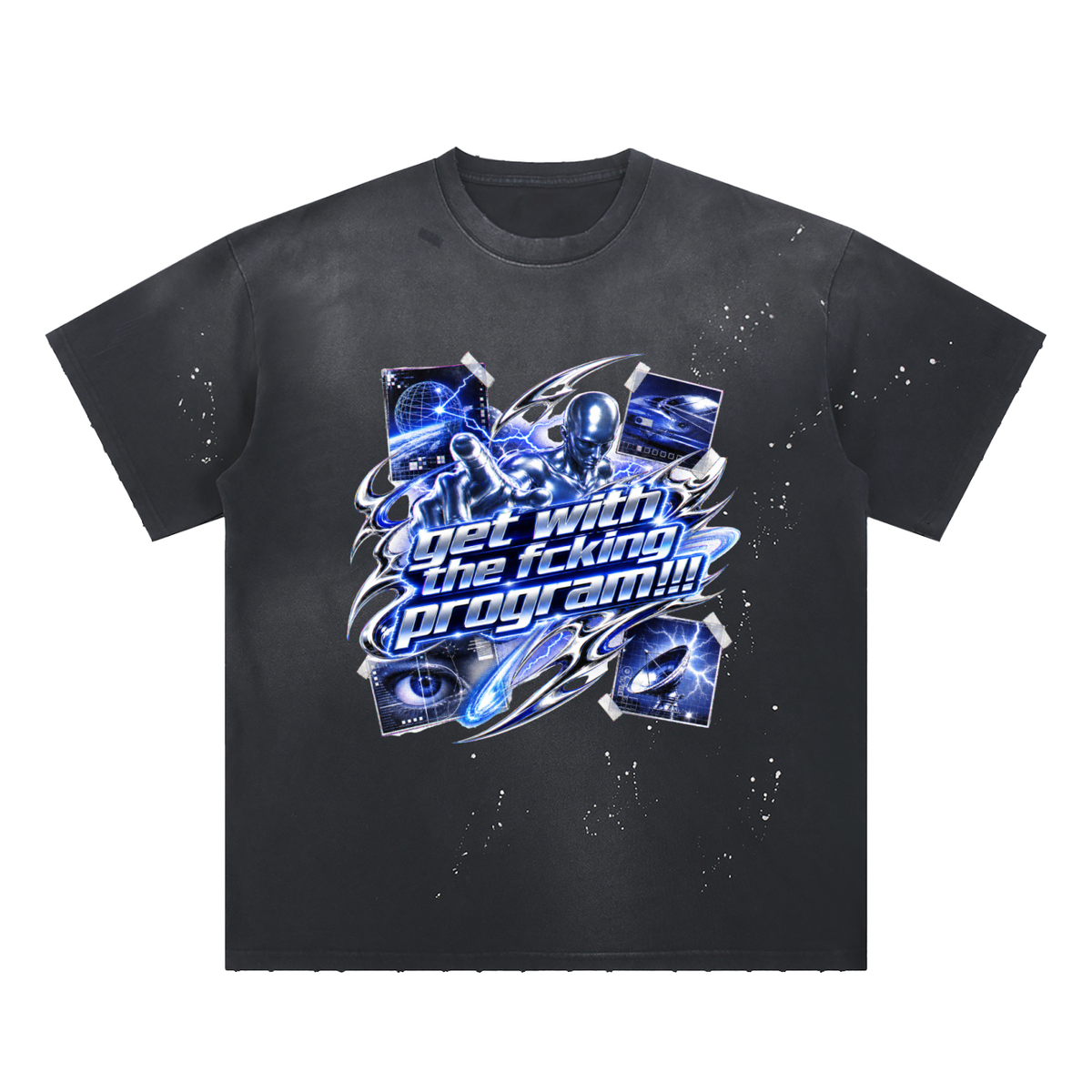 Get W The Fcking Program Sunfade Paint Splatter T-Shirt