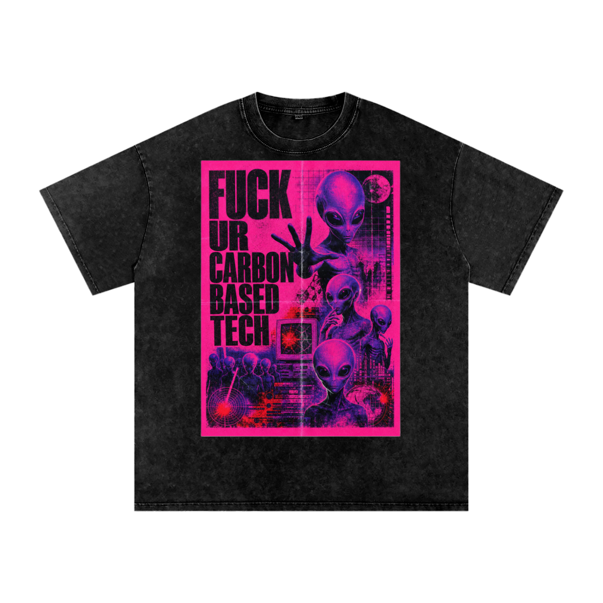 Fuck Your Carbon-Based Tech Oversized Cotton T-Shirt