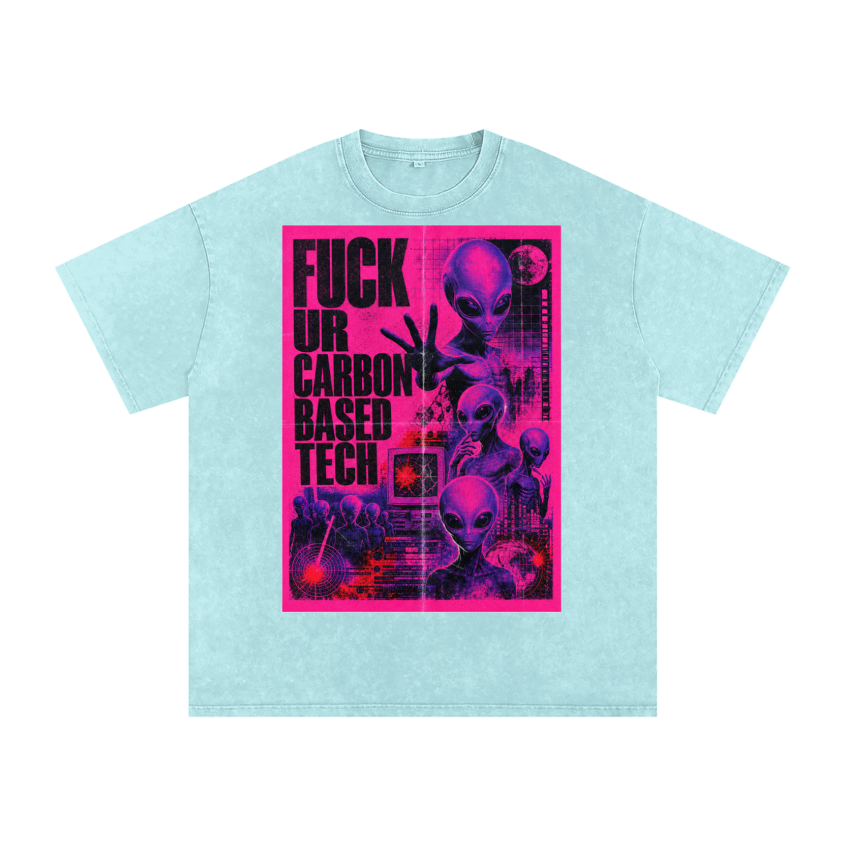 Fuck Your Carbon-Based Tech Oversized Cotton T-Shirt